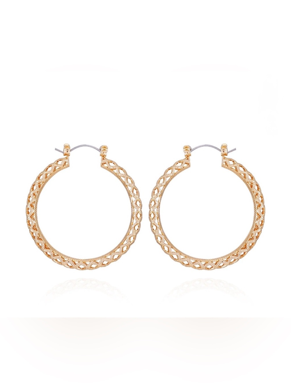 Gold Filigree Hoop Earrings - Women's Jewelry